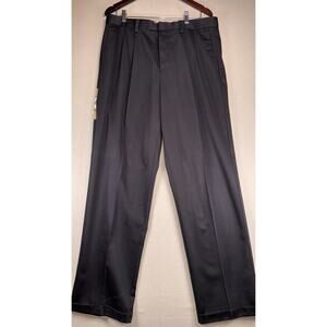 Dockers Relaxed-Fit Pants 36x34 Men's BLACK Khaki-Style Never-Iron D4